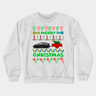 Merry chrismas, car guy, car enthusiast merry chrismas (Tesla) Crewneck Sweatshirt